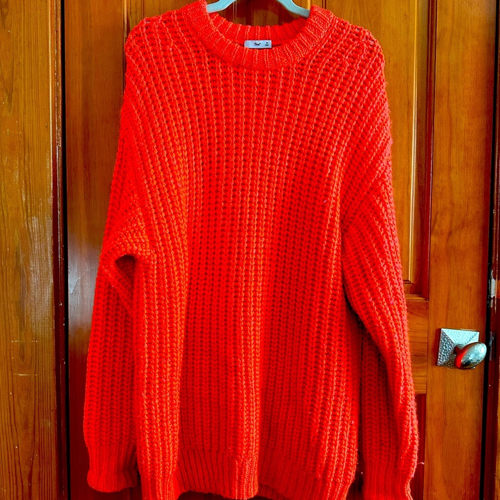 Aritzia - Oversized sweater by TNA for Aritzia. Bright and bold orange color.